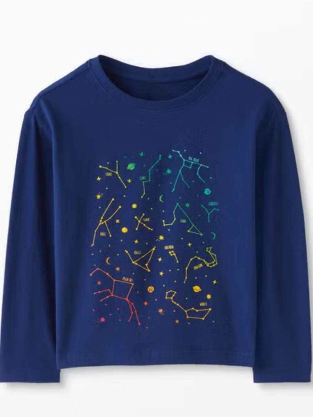 NWT Hanna Andersson Long Sleeve Graphic Tee Dreamy Constellations Size 4
